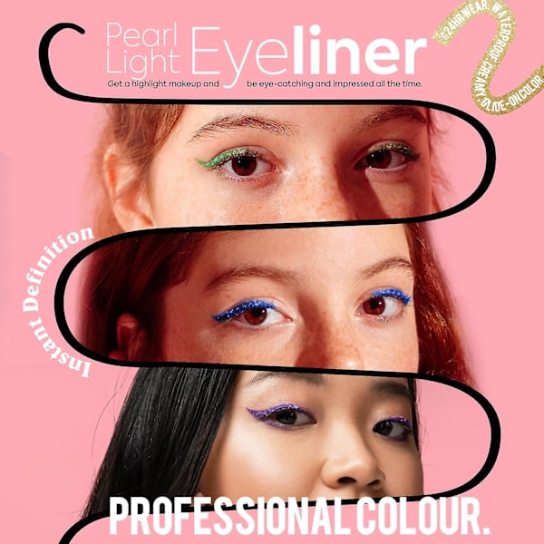 Flytande Eyeliner, Eyeliner Vätska 24-timmars Långvarig, Vattentät Eyelinerpenna, Matt Finish Ögonmakeup