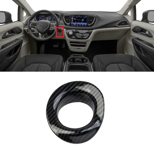 Start-/Stoppknappens Ramskydd för Bilmotor för 2022+ Instrumentbräda Centralpanel Dekoration Trim