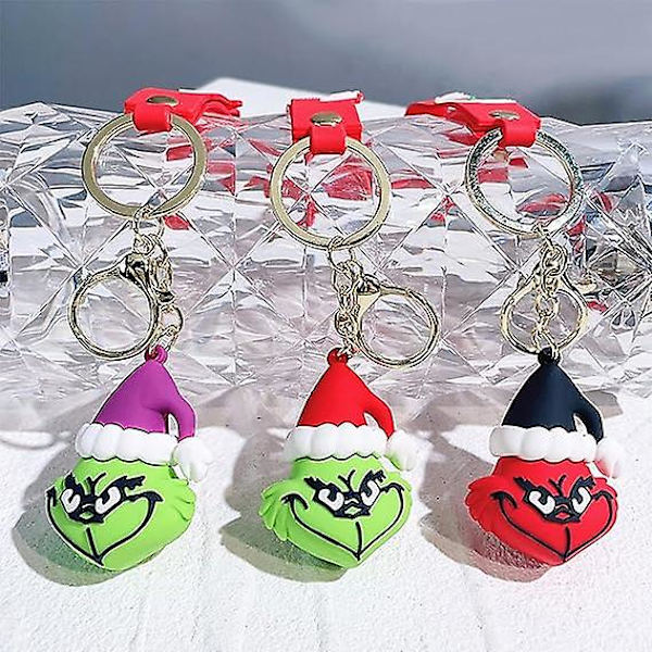 Jouluavaimenperä Lahja Lapsille - Avaimenperä, Söpö Piirretty Grinch Hevonen Auton Avaimenperäriipus