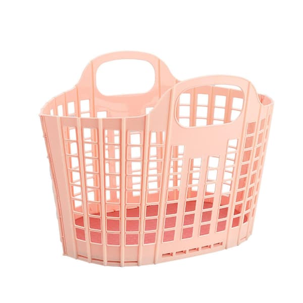 Foldbar Handlekurv Bad Dusjkurv Plastkurv med Håndtak