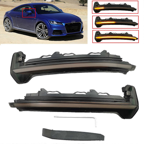 LED Dynamisk Sidespejl Blinklys til TT TTS TTRS MK3 8S