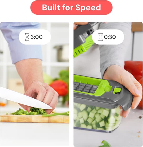 Original Profesjonell Grønnsakskutter — Grønnsakskutter og Spiralizer, Mathakker med Beholder Green