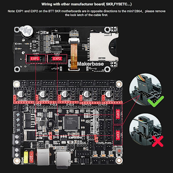 MINI12864 V3.0 Indsæt SD-kort Side LCD til Smart Display Skærm 3D Printer Dele til VORON Mini 12864