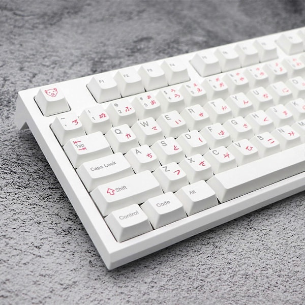 131 Taster   Bjørn Hvid Keycaps PBT Keycap Fem-sidet Sublimering 131-Taster til GK61 64 68 87 104 108 7U Mellemrum DIY