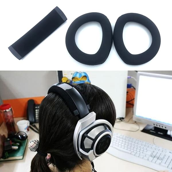 Komfortable svampøreputer og hodebånd for Sennheiser HD800 HD800S hodetelefoner