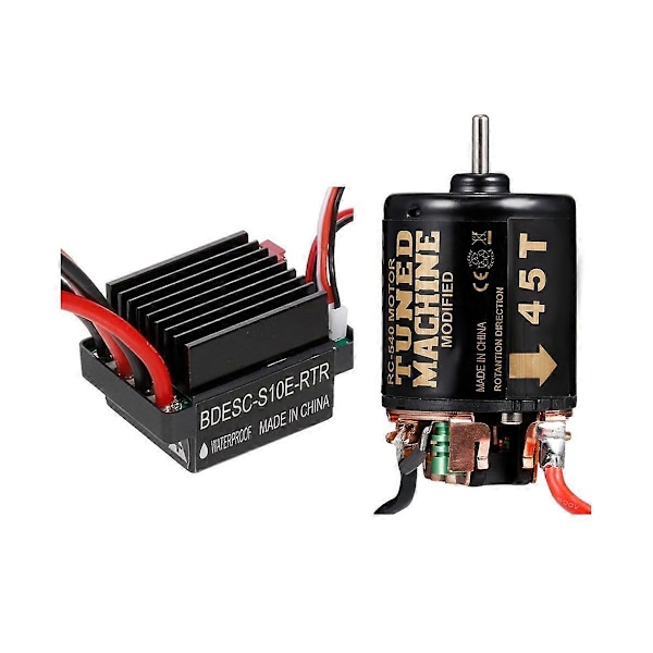320A ESC + 540 Borstad Motor för 1/10 RC Bil Axial SCX10 90046 TRX4 D90 Redcat, 45T