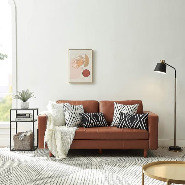 Sæt med 2 hvide pudebetræk 45 x 45 cm Boho Aztec Polyesterblanding Firkantede dekorative pyntepudebetræk til sofa, seng