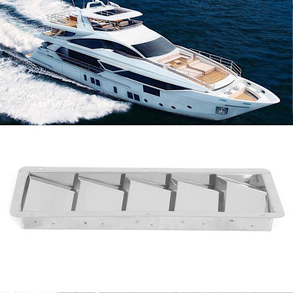 5 Slots Bådsluseventil Rektangulær Rustfrit Stål Holdbar Ventilationsgitter Hardware Tilbehør