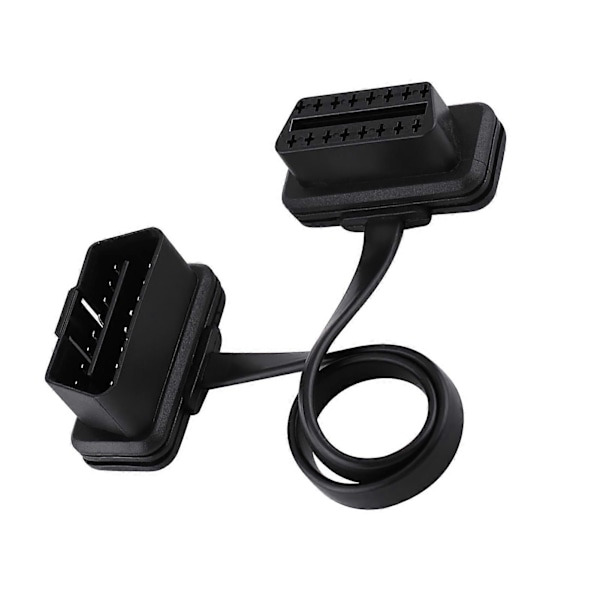Bil Auto 16-polig Han till Hona OBD2 Förlängningskabel Diagnostisk Adapter 30cm/12 tum Längd