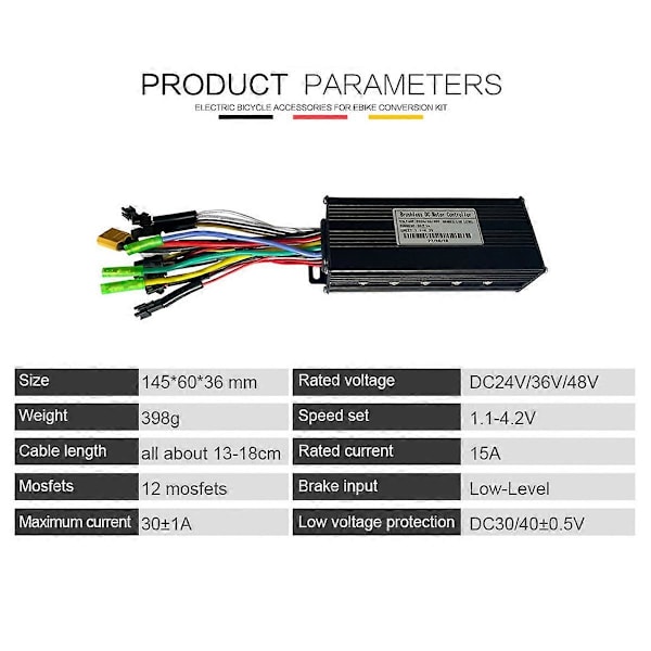 E-Bike Controller 24V36V48V-30A Sinus- og Firkantet Bølge Controller til 36V750W 1000W 48V750W 1000W Børsteløse Motorer