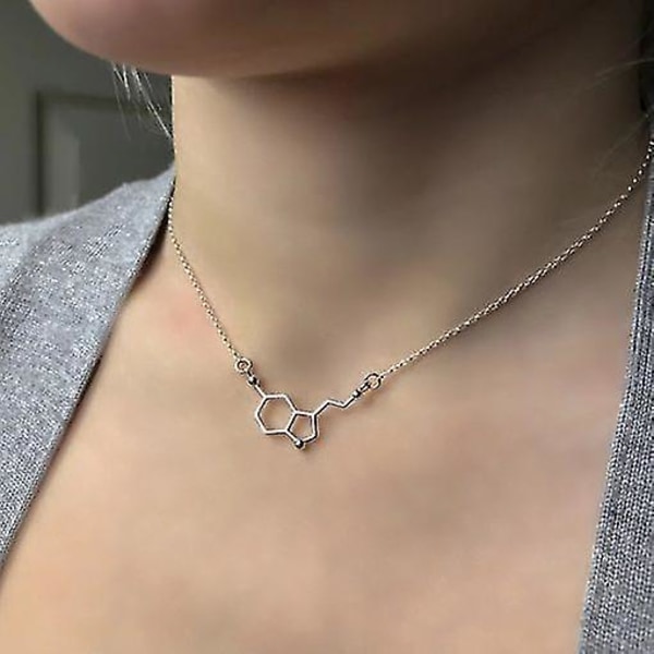 Halsband med serotoninmolekyl i zinklegering
