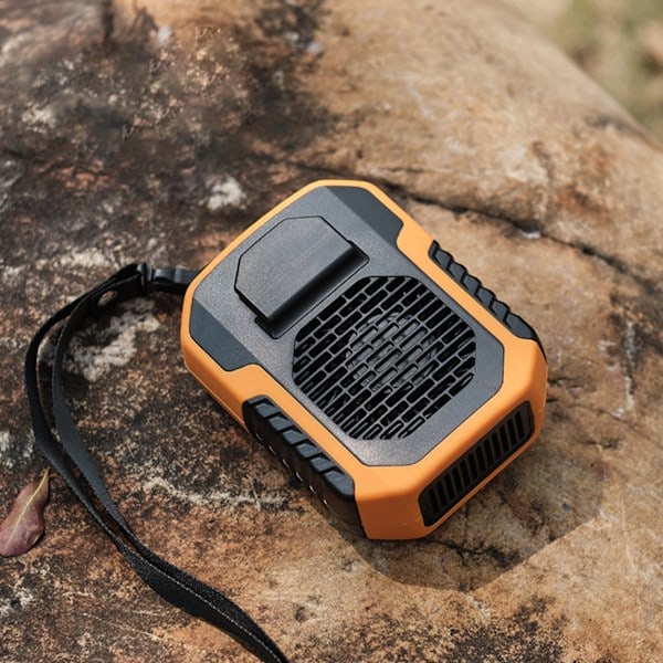 Bærbar 6000mAh Personlig Mini Taljeventilator 3 Hastigheder Udendørs Ventilator Kontor Udendørs Rejse Hængende Talje Hals Mobil Strømventilator Army Grøn