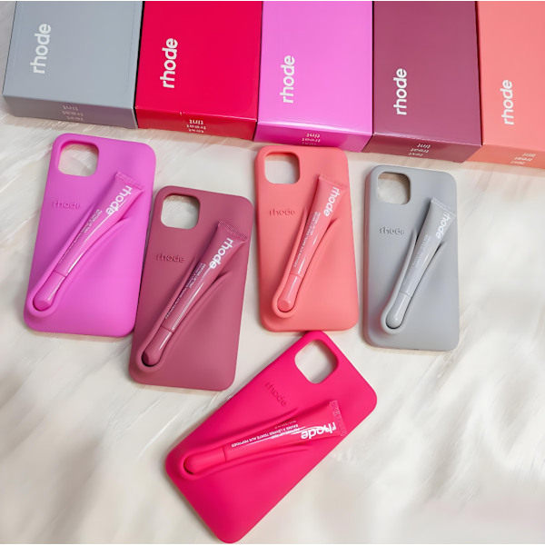 Rhode 2 i 1 Silikone Cover med Lipgloss Holder til iPhone, 9 Farver Bånd iphone14
