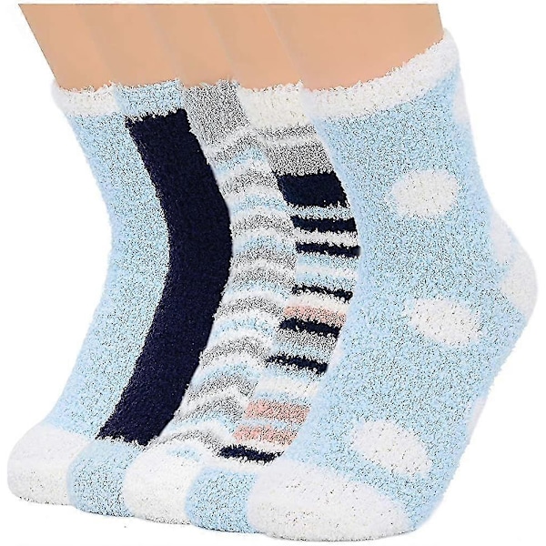 Damstrumpor Fuzzy Socks Mjuka Fluffiga Strumpor Varma Fleece Strumpor Vintergåvor Strumpor