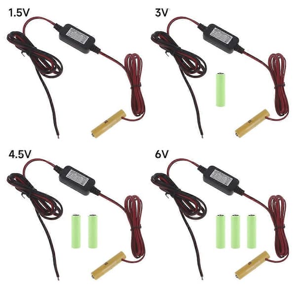 AAA Batteri Eliminator Strømforsyning Udskift 4x 1.5V 3V 4.5V 6V Batterier