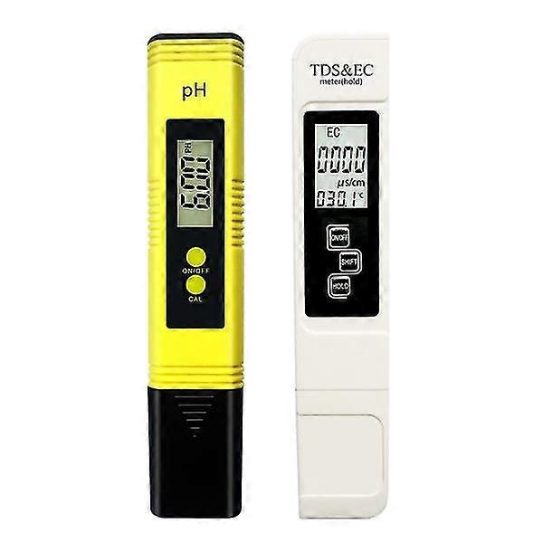 2 stk. PH og TDS Meter Combo PH Meter og TDS, EC, Temperatur