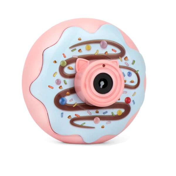 Bubbelmaskin Donuts Design Elektrisk Leksak för Barn Automatisk Ljus och Musikeffekt för Utomhus