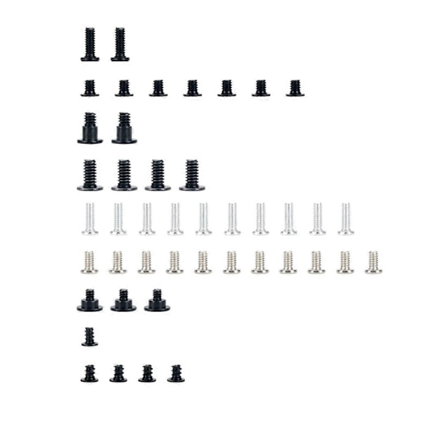 Full Set Värdskruvar Set Kit Ersättningsmetallskruvar för NS OLED Spelkontroll Tillbehör Spelkonsol Reparationsdelar 44 st