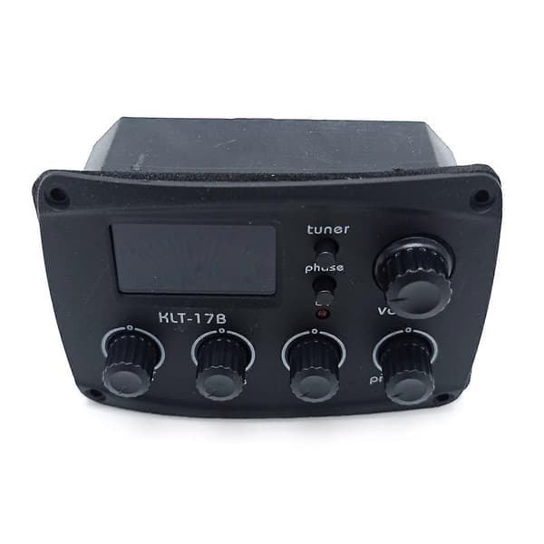 4-bånds forforsterker, equalizer, tuner, piezo-pickup, LCD-skjerm for akustiske gitarer