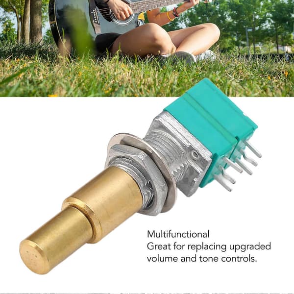 2 st. Gitarrpotentiometer Dubbel Noggrannhet Mässingaxel Rotations Potentiometer Ersättning