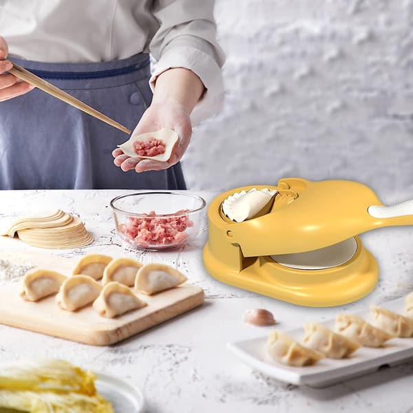 2 i 1 Dumpling Maker, Kjøkken Dumpling Making Tool, Dumpling Mould Print, Dumpling Skin Maker Dumpling Moulds