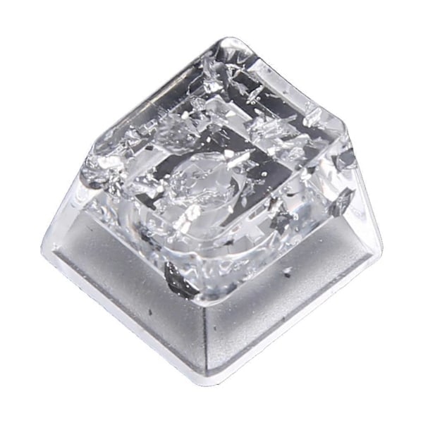 Tilpassede Resin Keycaps OEM R4 Profil For Mekanisk Tastatur Transparent Sølvfolie For Key Cap Gaming Personlig Keyc