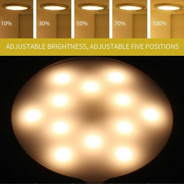 5,9 tommers taklampe med berøringsdimming, justerbar innvendig lampe, IP67 vanntett for båt, RV, varmt lys 3000-3300K