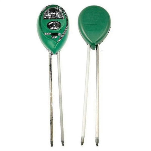 3 i 1 Jord-pH-Tester Vannfuktighet Lys Test Meter Kit -ayane