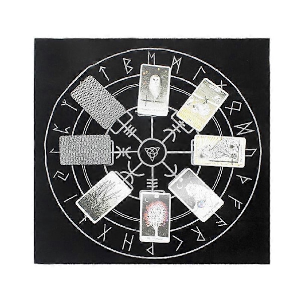 49x49cm Tarotkort Bordduk Flanell Geometrisk Figur Divinasjon Altarduk Brettspill for Oracle Kort Pute Runer Supp