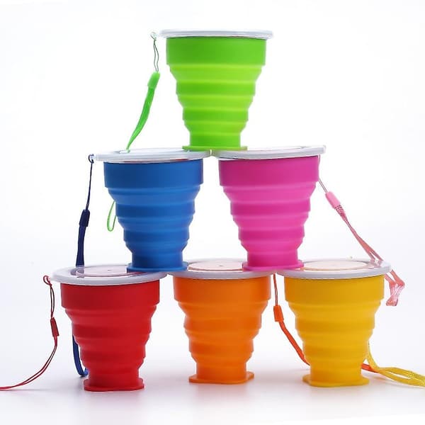 200ML Foldbare Kopper 200ML Bærbar Silikon Foldbar Kop Mini Tilbagekørsel Kop Rejse