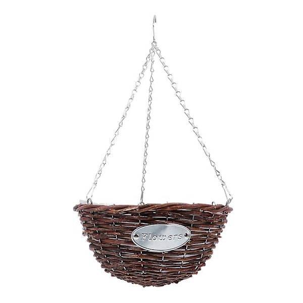 Ny 1 stk. Rattan Vævet Blomsterkurv
