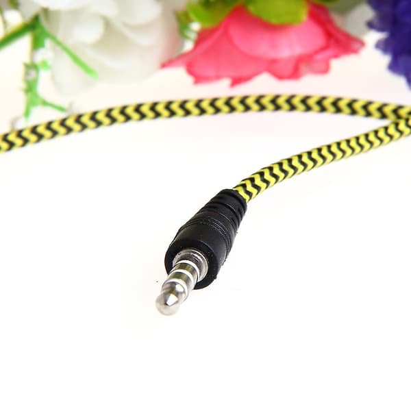 3,5 mm In-Ear Hörlurar med Mikrofon Flätad Headset för Telefon Ny