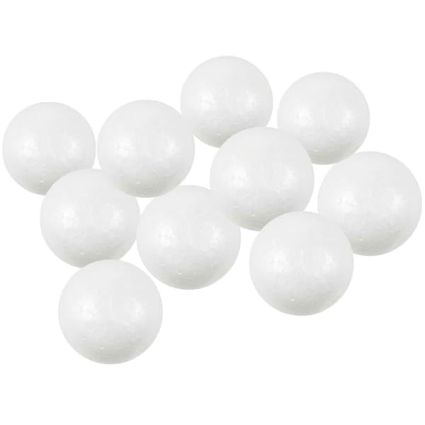 10 st Styrofoamklot för modellering 6cm - Vit