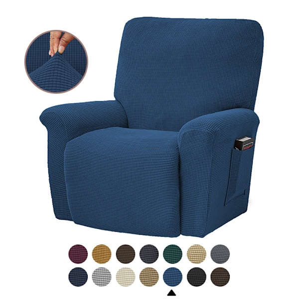 All-inclusive elastisk recliner soffaöverdrag enfärgad polarfleece soffa kudde överdrag för alla årstider Recliner överdrag