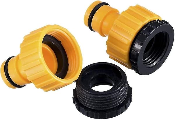 3/4'' og 1/2'' BSP 2-i-1 Slangehane Gevindforbindelse Flowhane Adapter Gevindhane Adapter 2-pak