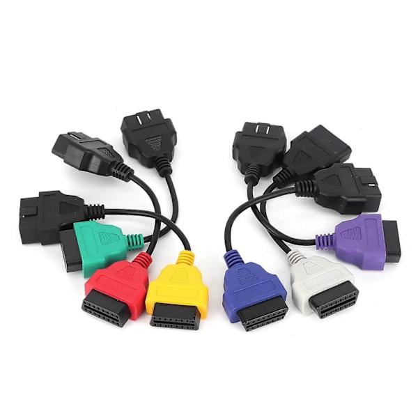 6-färgad Auto OBD2-kontakt Diagnostisk Adapterkabel Tillbehör DC 12V Passar för Chrysler