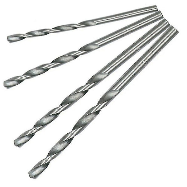 Mini HSS-borr 0,5 mm-2 mm Rak skaft Spiralborr Set Verktyg, (silver)(40 st)