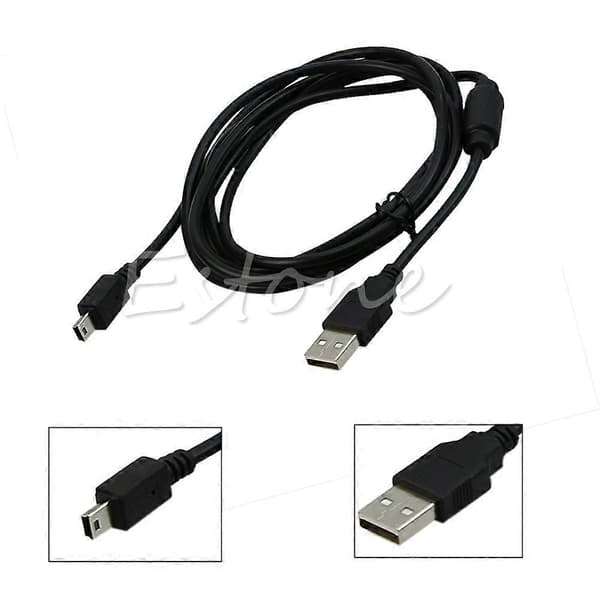 1,8 m / 5,9 ft USB-latauskaapeli PS3-pelikonsolin langattomalle ohjaimelle
