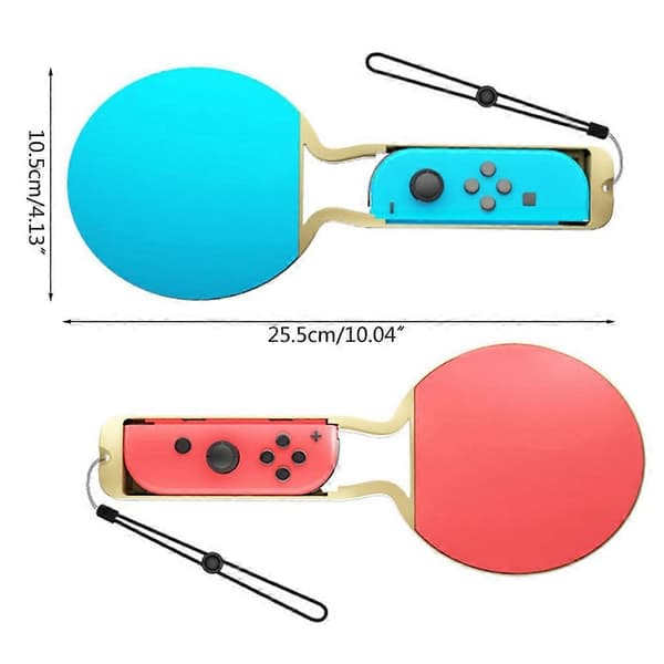 2x Bordtennisracket för Switch OLED - Ergonomisk design för Switch-kontrollern, spelkonsoltillbehör