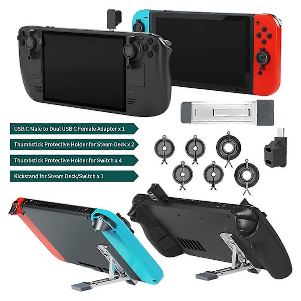 Kickstand Soft Shell-Storage Beskyttende Etui For Steam Deck/Switch Kickstand Spillkonsoll Bærbar Reiseveske Deksel