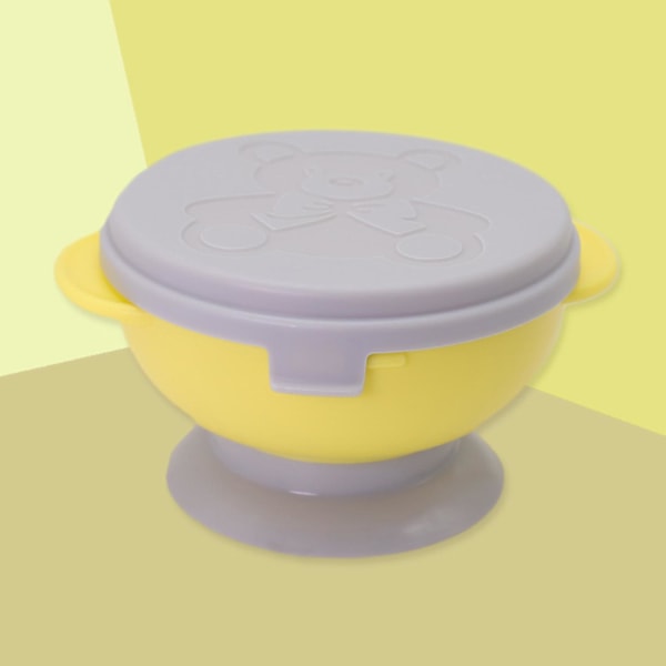 Anti-deform Foder Skål Anti-fald PP Sugeskål Design Spiseskål til Baby