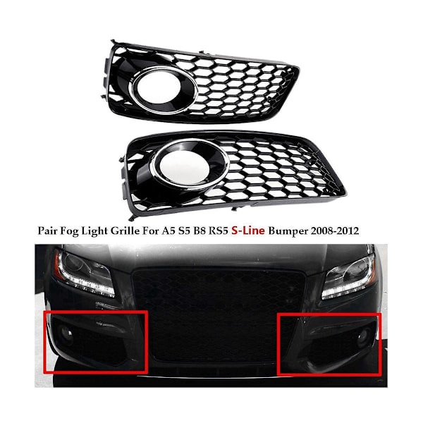 8T0807681B 8T0807681D Frontfanger tåkelys grill ventilasjonsgrill for A5 S5 B8 RS5