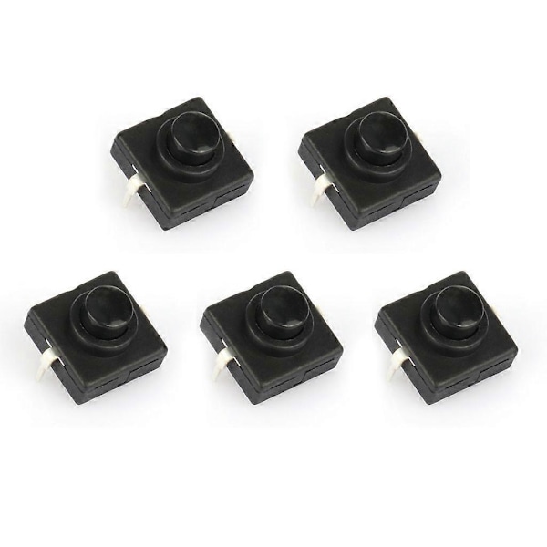 5x Holdbare Lommelygte-Knap Bordlampe-Knapkontakt Tryk Mini Lås
