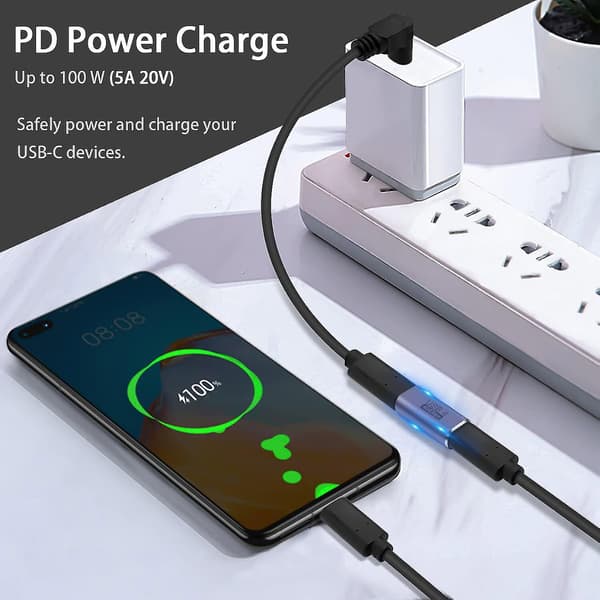 USB Typ C 3.2 100W Hon-Hon Förlängare 40 Gbps 8K Adapter USB4-kontakt