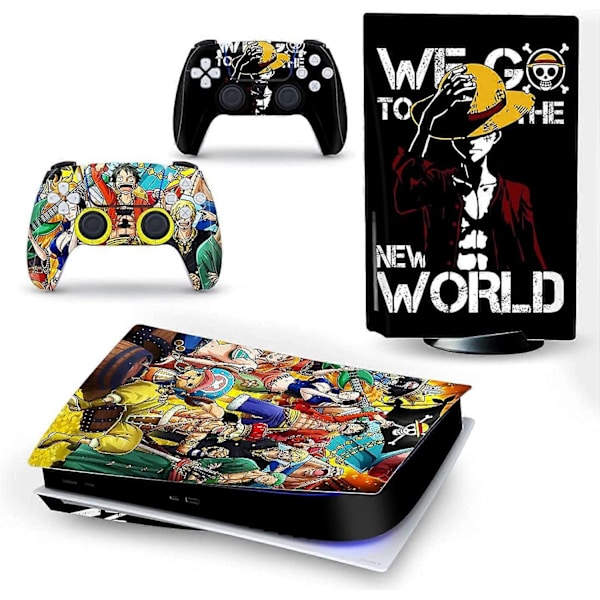 Camouflage Fuld Sæt Hud Dekal Konsol Disk Edition Anime, Sticker Vinyl Dekal Dækning til PS5 Skin Disk Edition Version Konsol og Controller Fjernbetjening