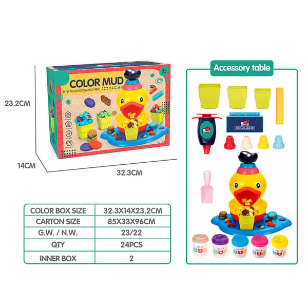 Barnens färgade lera nuddelmaskin DIY plastilin form set lekstuga leksaker