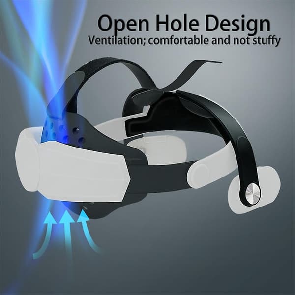Hodebånd for Meta Quest 3 VR Elite Halo Strap Komfort Justerbar Hodebånd