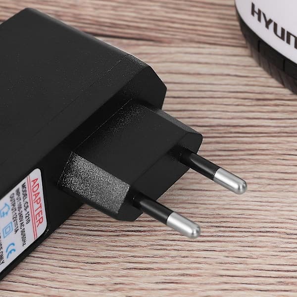 Ladeadapter DC 12V 1A Strømadapter DC 12V 1A Strømadapter EU-plugg Adapter EU-plugg AC vegglader