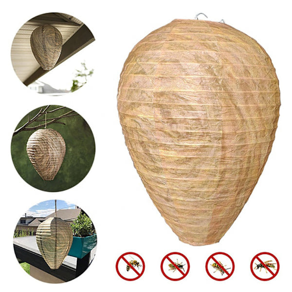 4-pack Getingfällor Giftfritt Pappersbete för att Avvisa Bin - Getingbo Beige