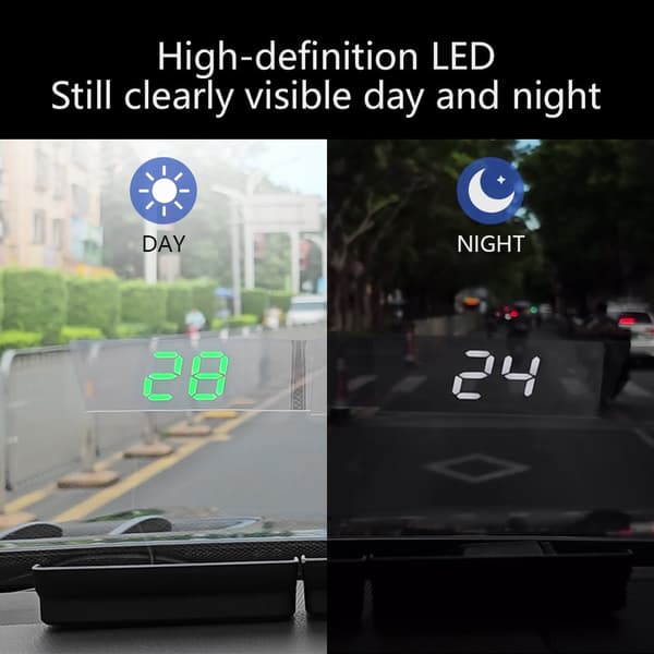 Ny HUD head-up display til køretøjer, GPS speedometer, KMH + USB-kabel